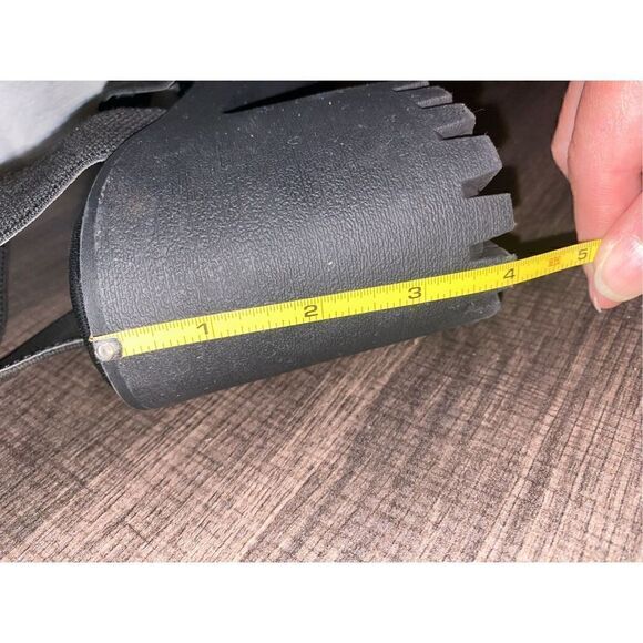 Steve Madden Y2K chunky combat punk heeled strappy sandals black size 10 - Picture 11 of 12